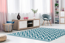 Lade das Bild in den Galerie-Viewer, Now! 325 Weiß / Türkis 200cm x 290cm
